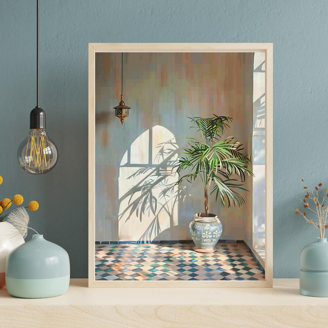 Moroccan Tiles Art, Marrakech Vintage Mediterranean - Image 3