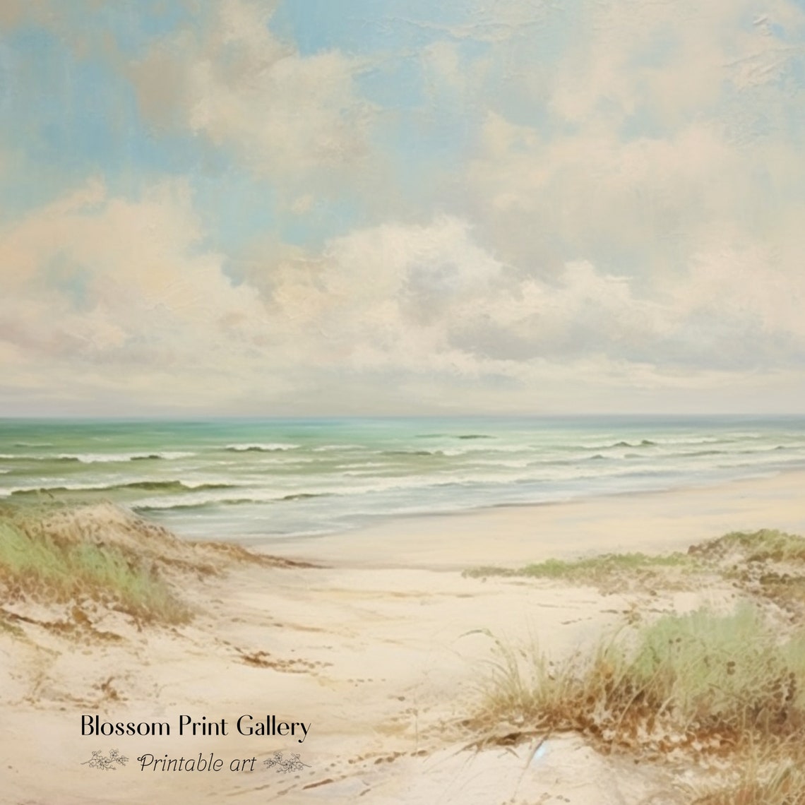 Sandy Beach Path with Dunes and Turquoise Waves Coastal Poster - Image 2