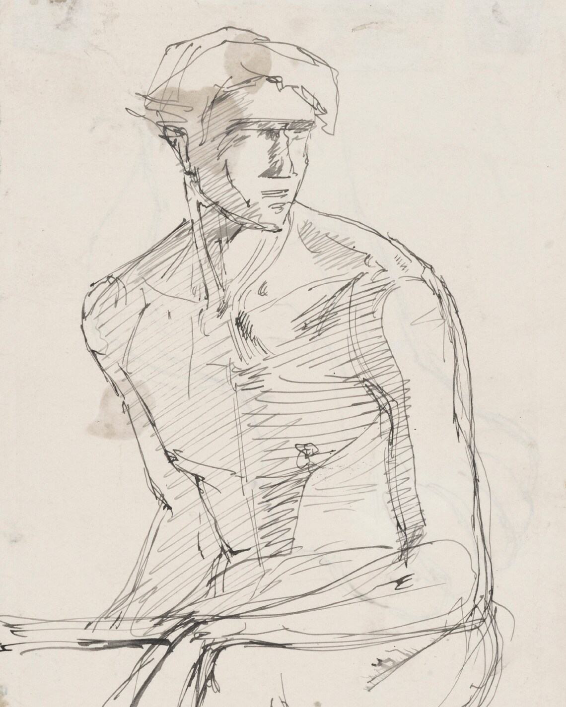 Figure Drawing Vintage Sketch, Minimalist Line Art Poster - Image 2