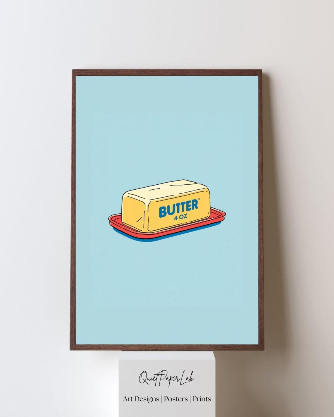Butter Stick Print, Minimal Pop Illustration Art Print