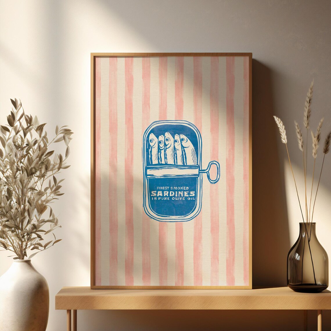 Retro Sardines Kitchen Vintage Art Print