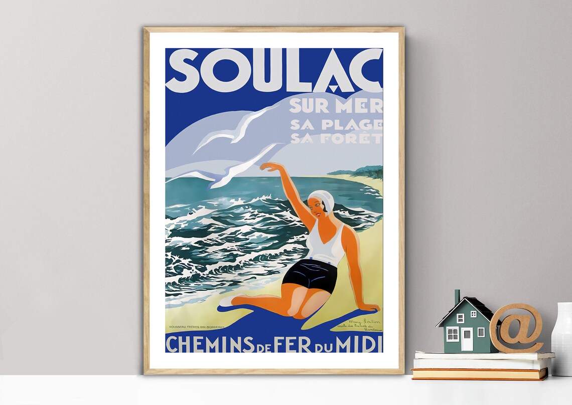 Soulac Sur Mer France Vintage Travel Poster