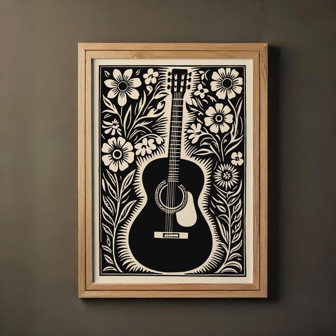 Country Music Poster Black Music Poster Western Wall Art Nashville Floral Poster Farmhouse Decor Country Music Fan Cowboy Wall Art
