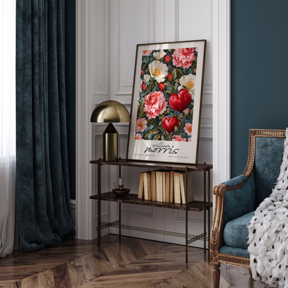 William Morris Blossom Centenary Exhibition Floral Art Poster - Image 5