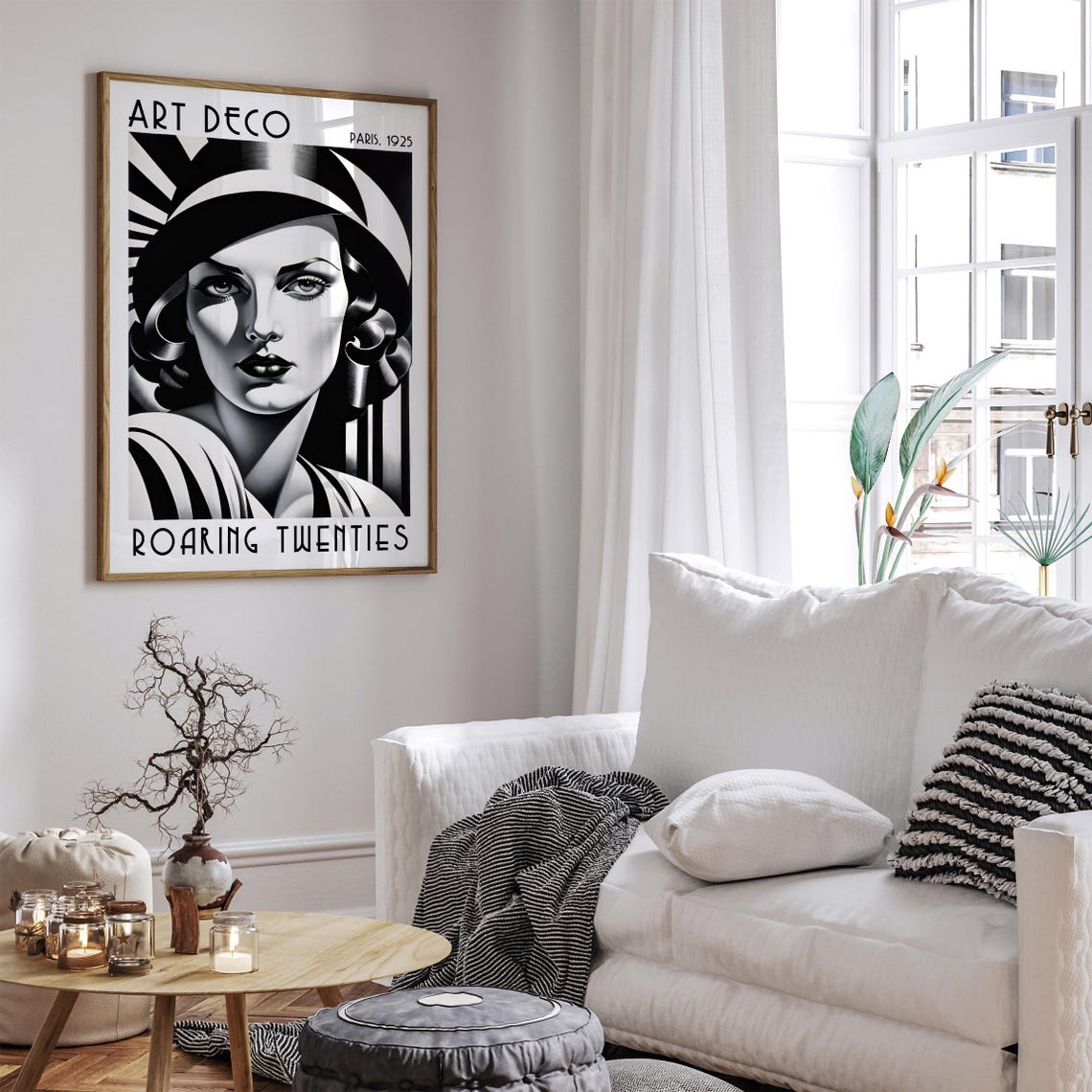 Art Deco Paris 1925 Roaring Twenties Cloche Hat Woman Poster - Image 5