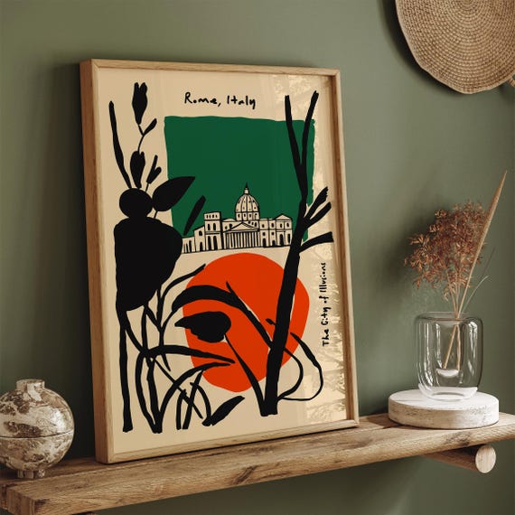 Rome Italy Poster Travel Wall Art Italian Home Decor Bold Travel Print Airbnb Hotel Wall Decor Honeymoon Gift Modern Art Print 2025