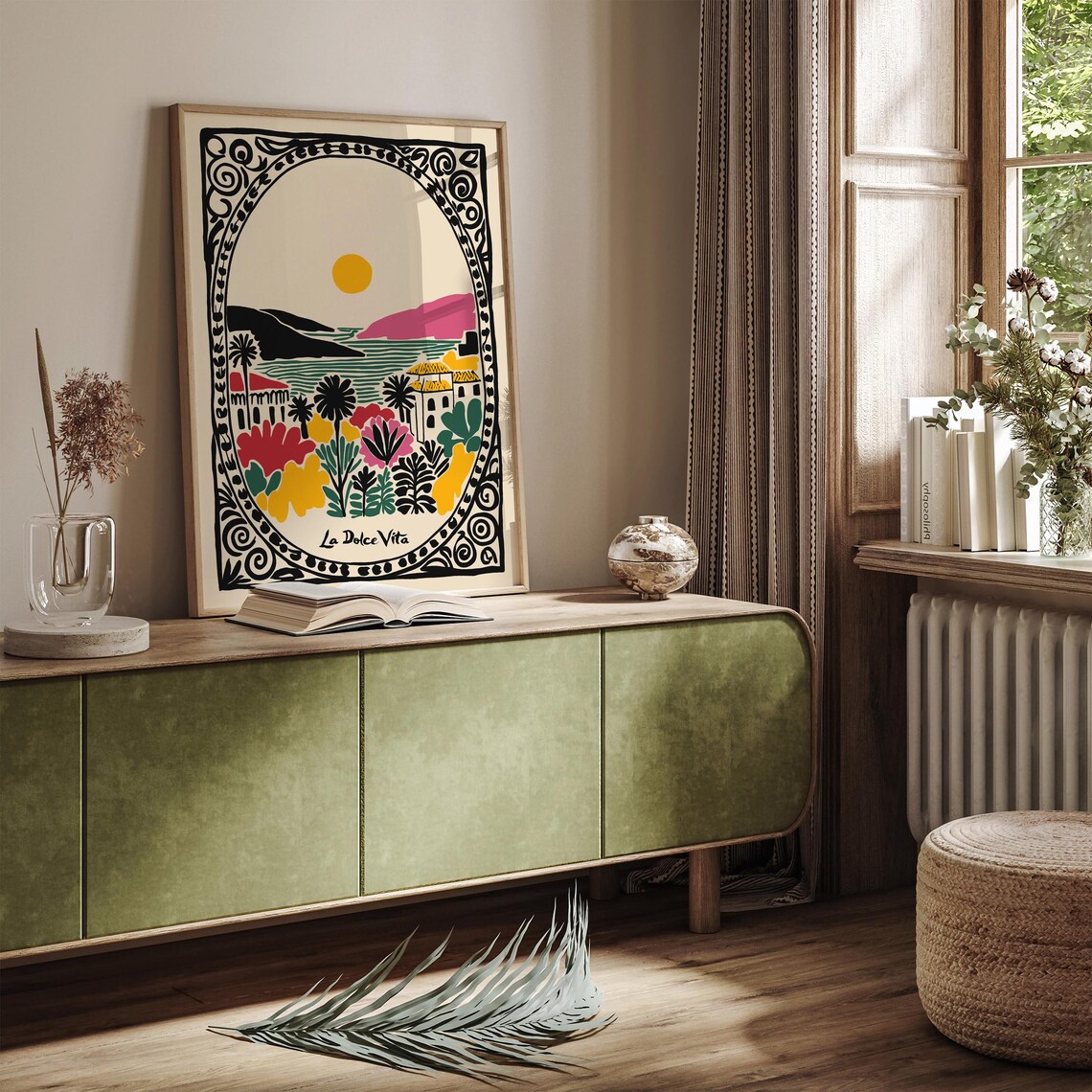 Vintage La Dolce Vita Italy Travel Poster Retro Mediterranean Art Print Coastal Landscape Print Italian Airbnb Wall Decor 24x36 18x24 - Image 5