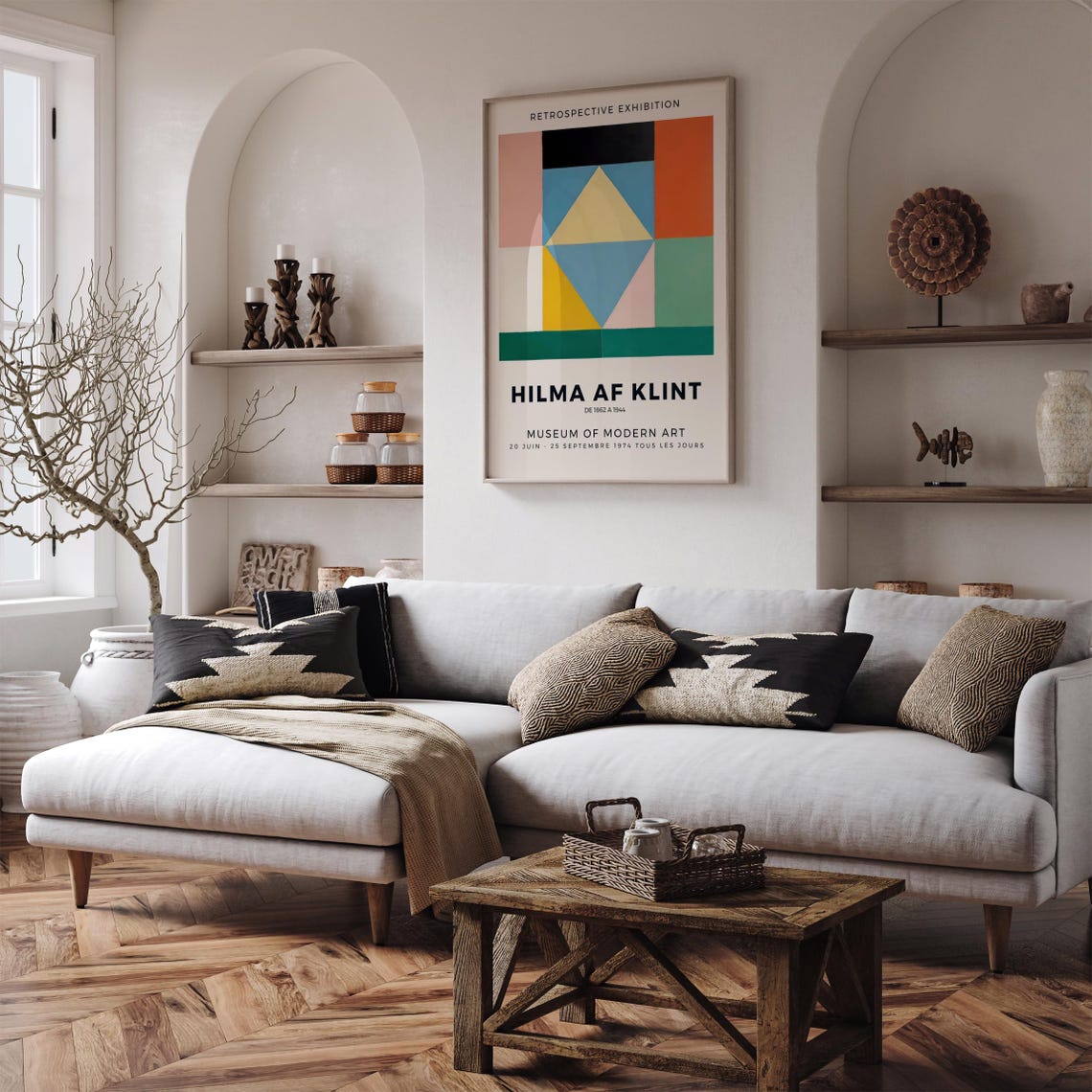 Hilma af Klint Retrospective Exhibition Geometric Abstract Print - Image 3