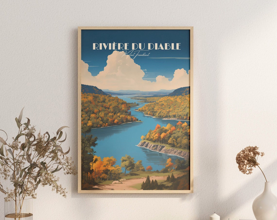 Print Rivire Du Diable Laurentide Qubec Canada Mont Tremblant River Canoe Provincial Park Nature Hike