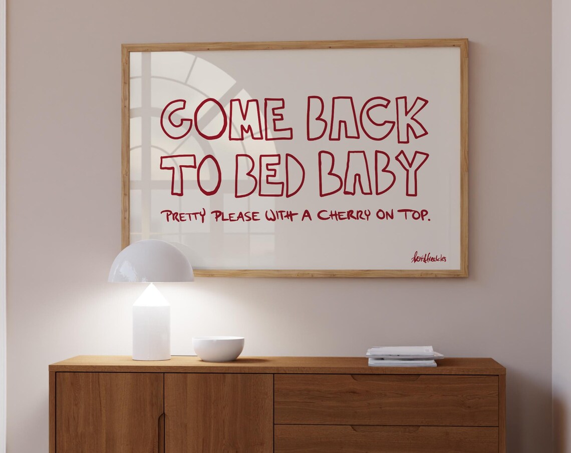 Come Back To Bed Good Night Modern Wall Art Print