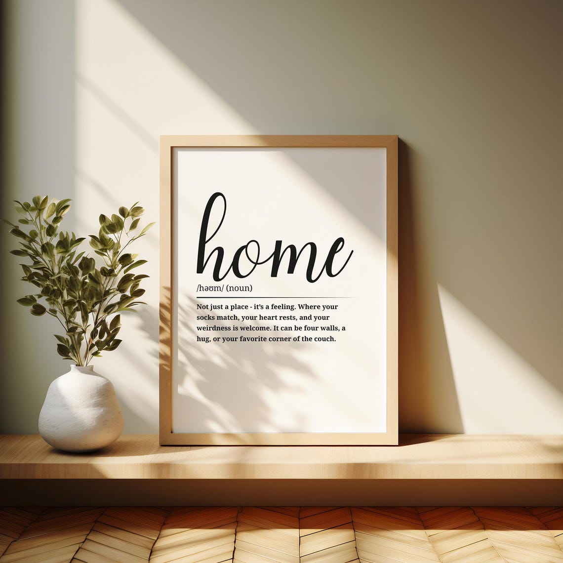 Home Dictionary Definition Warm Heartfelt Family Quote Wall Art - Image 5