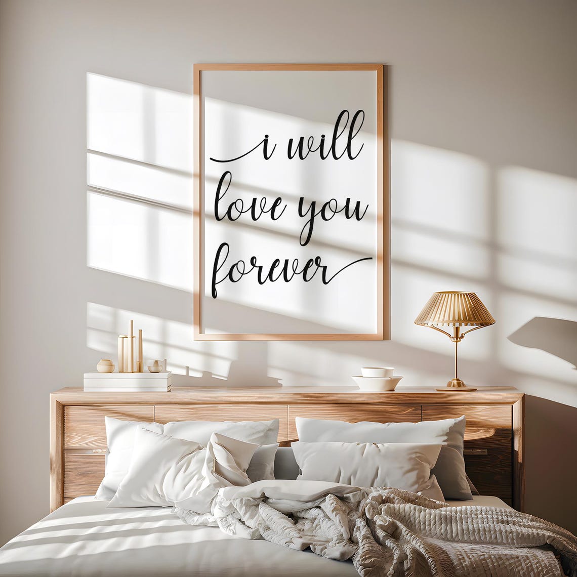 I Will Love You Forever Wall Art Nursery Decor Master Bedroom - Image 2