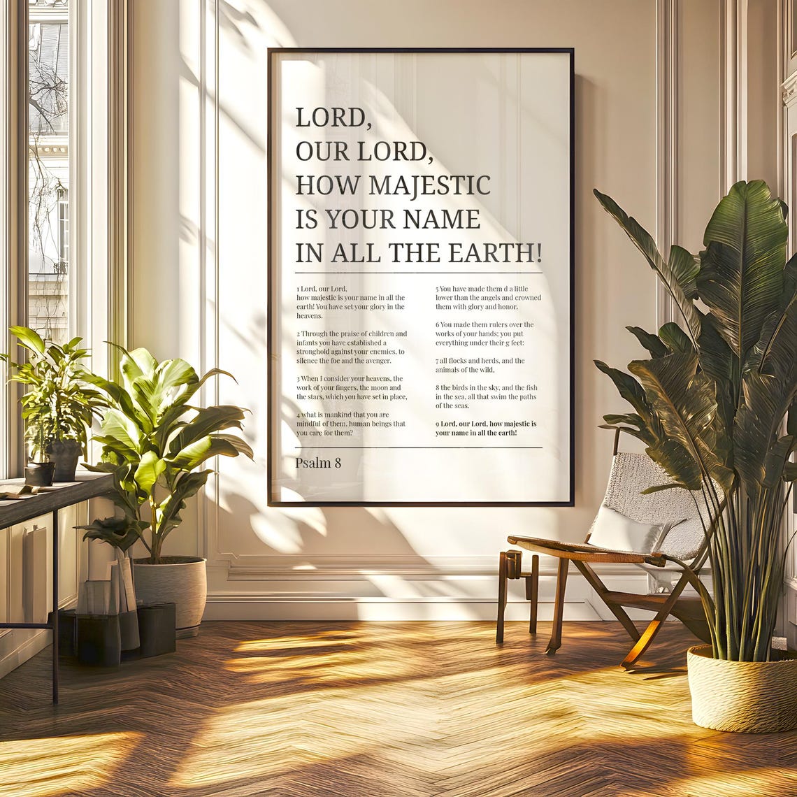 Psalm 8 How Majestic Is Your Name Full Chapter Bible Verse Poster - Image 5