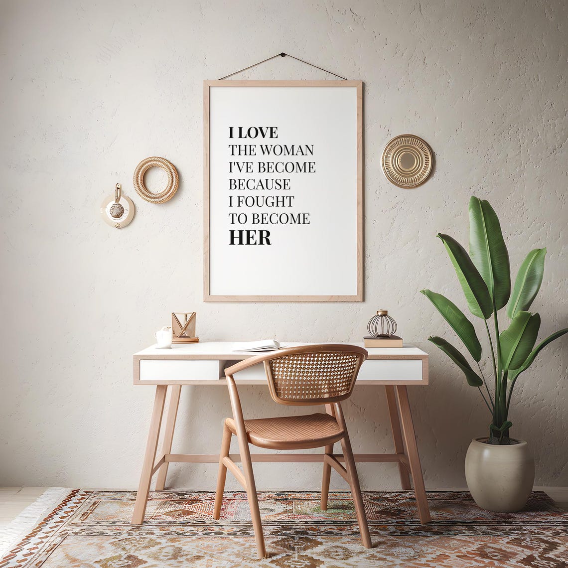 I Love The Woman I’ve Become Empowerment Art Print - Image 4