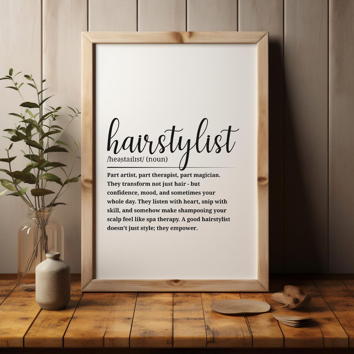 Hairstylist Dictionary Definition Salon Artist Gift Wall Art - Image 3
