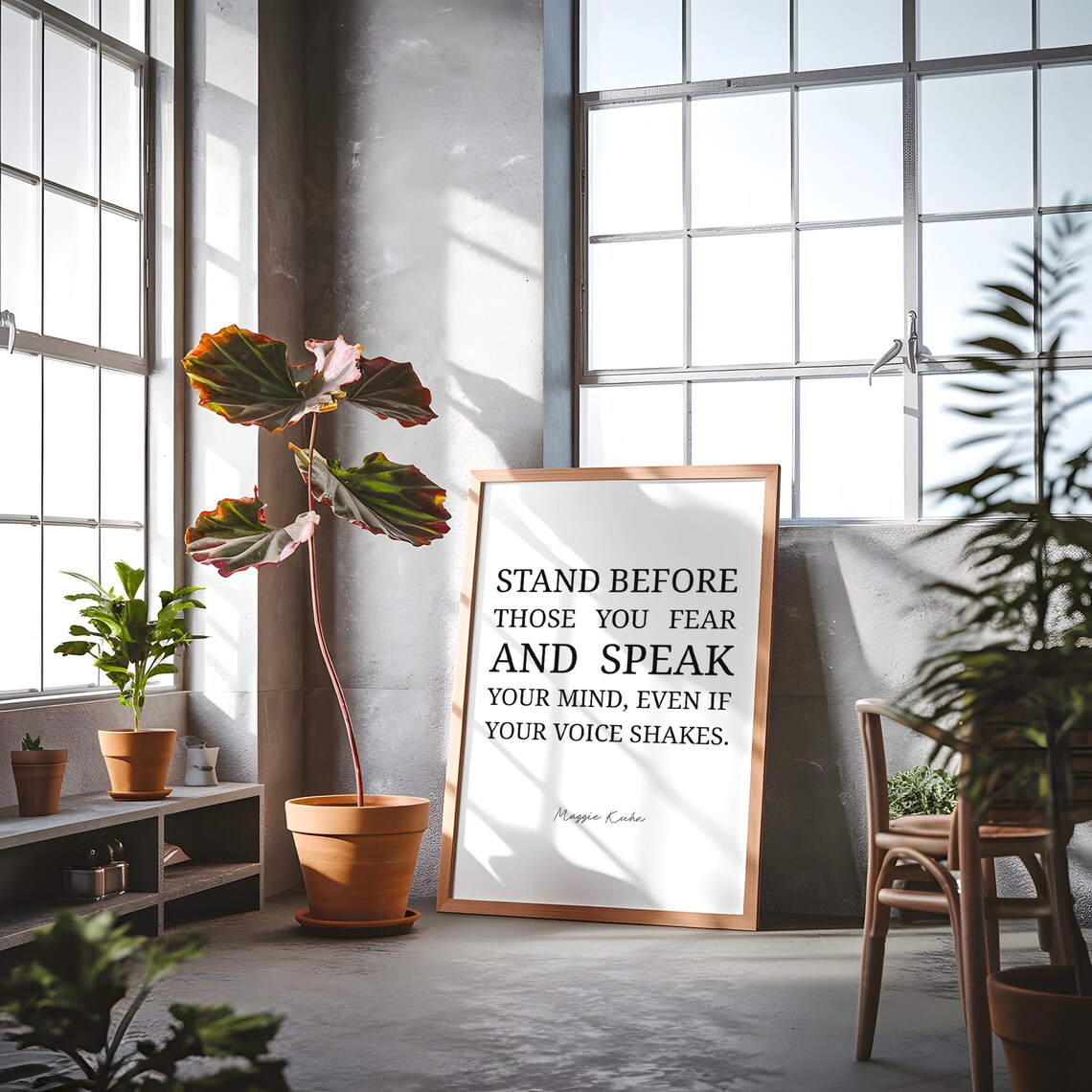 Stand Before Those You Fear And Speak Your Mind Maggie Kuhn Quote Poster - Image 3