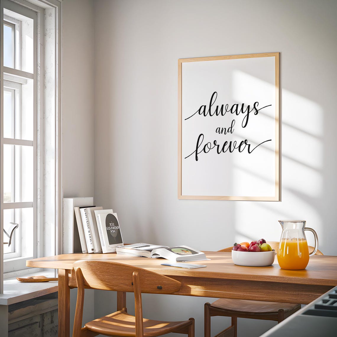 Always And Forever Script Typography Romantic Vow Minimalist Poster - Image 4