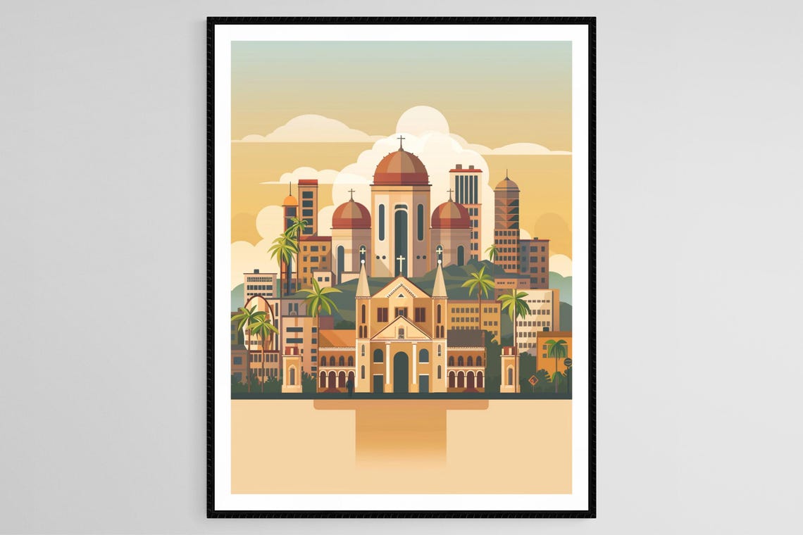 Ethiopia Addis Ababa Art Print Holy Trinity Cathedral And National Museum