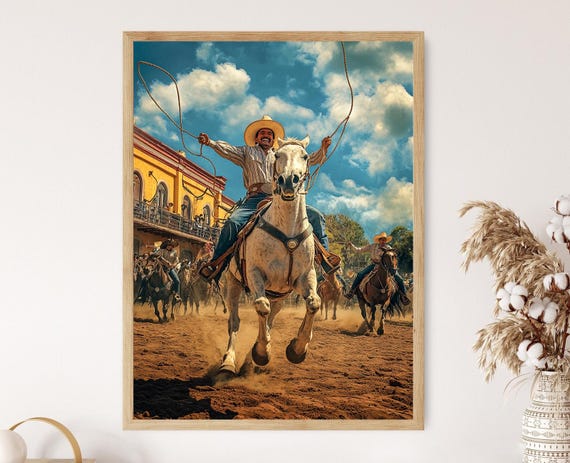 Jalisco Rodeo, Charros and Traditional Rope Tricks Art Print