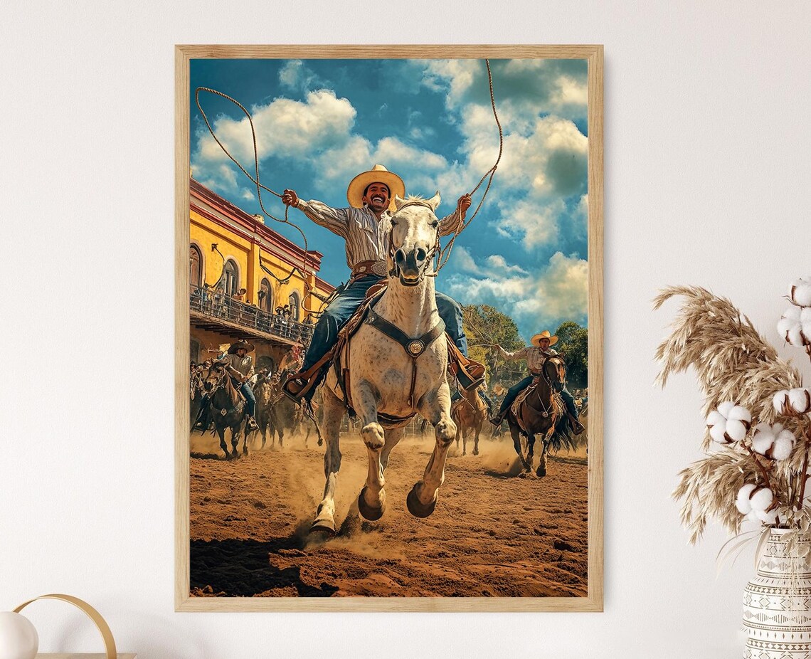 Jalisco Rodeo, Charros and Traditional Rope Tricks Art Print