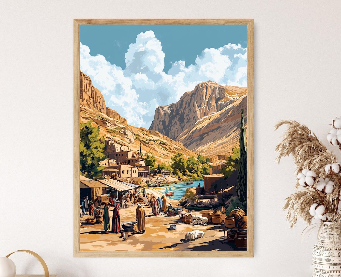 Kurdish Valley and Zagros Mountains Art Print