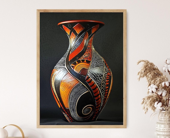 Traditional Zulu Pottery Art Print, African Ceramics