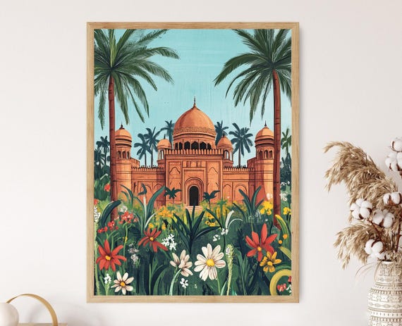 Lalbagh Fort Art Print Dhaka Mughal Architecture And Gardens
