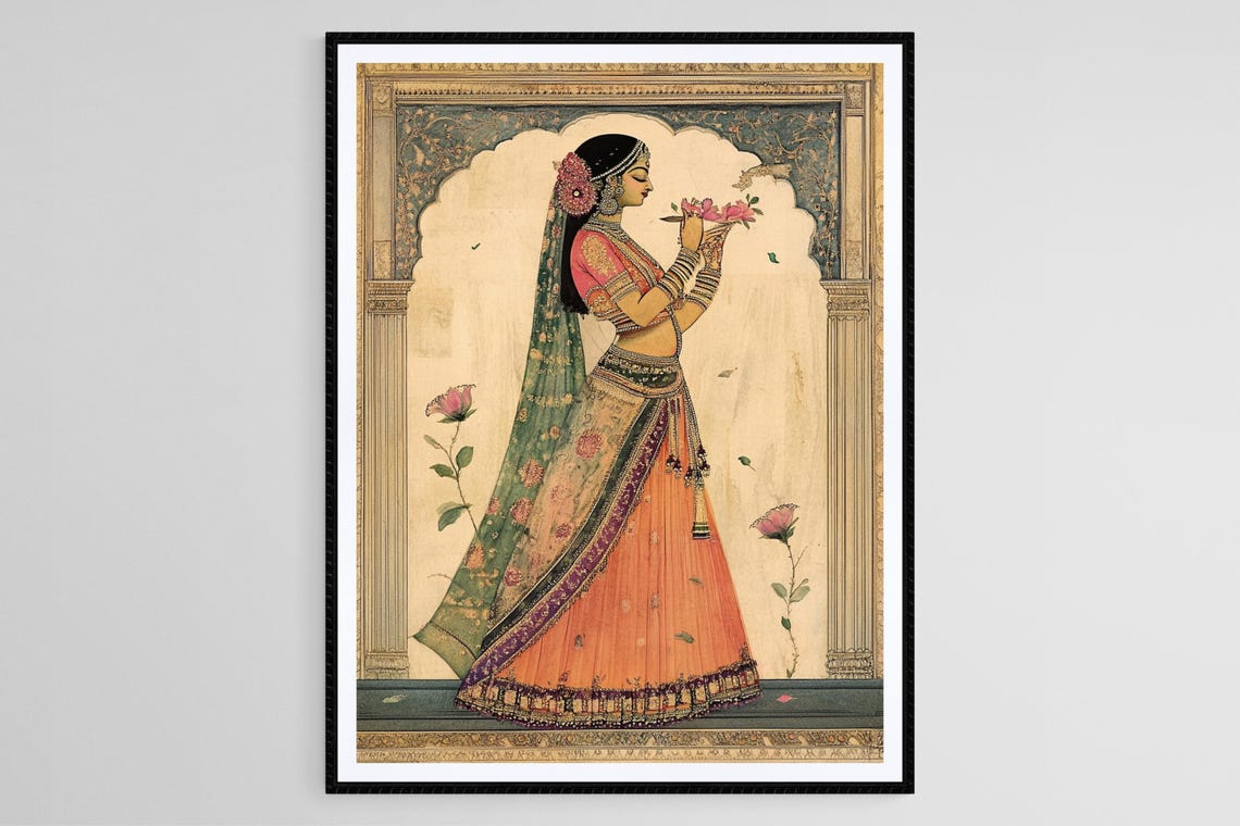 Rajasthani Art Print Indian Folklore Wall Art