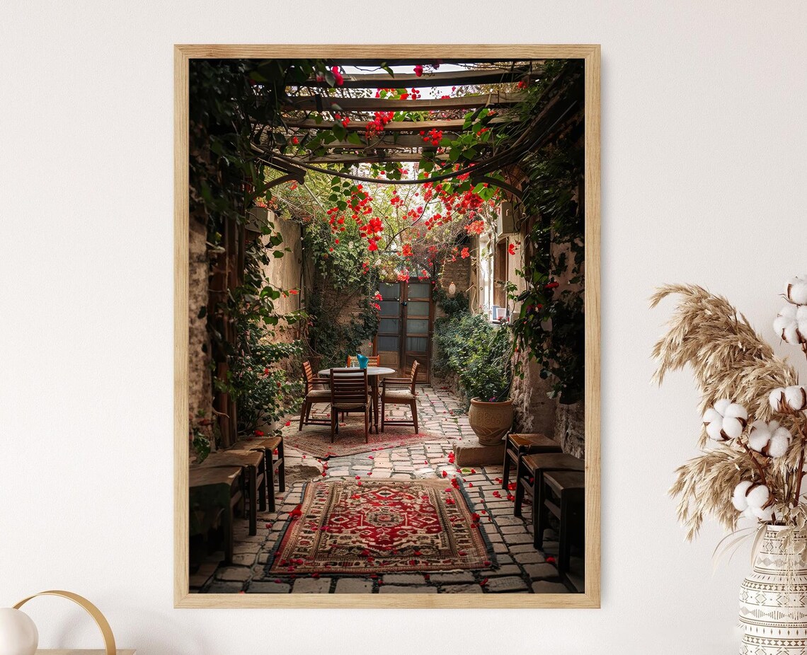 Traditional Kurdish Garden Wall Decor Art Print