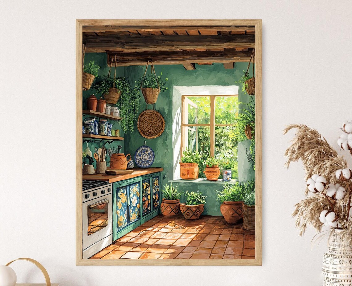 Brazilian Kitchen Art, Painted Pottery And Baskets