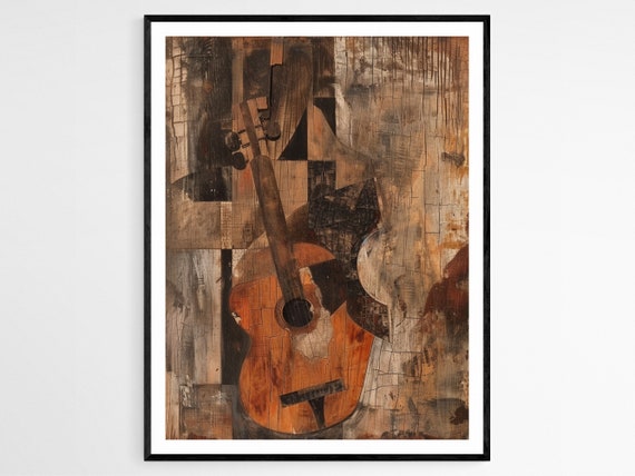 Geometric Cubism Abstract Art Print Sophisticated Study Decor Inspirational Graduation Gift