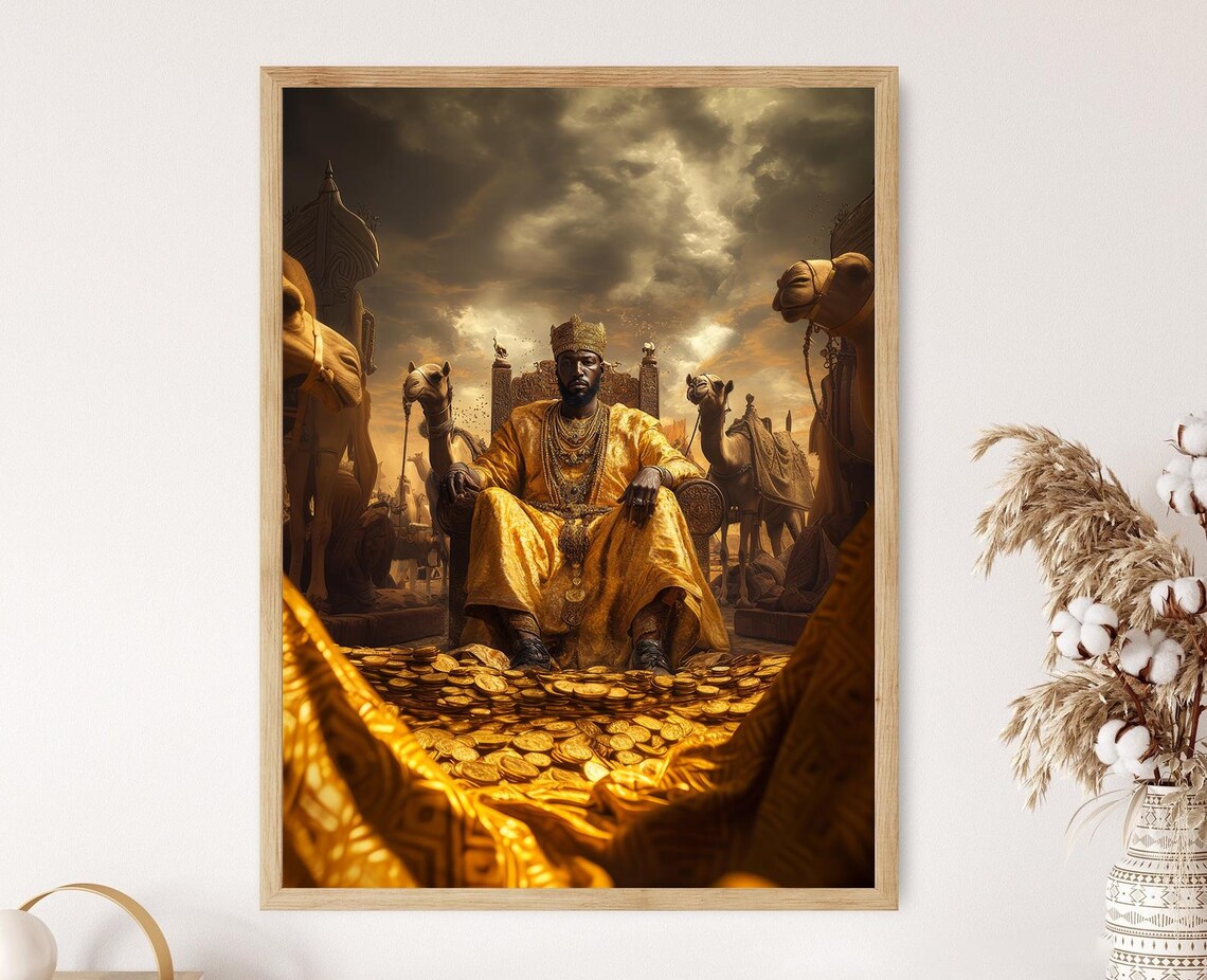 Mansa Musa Illustration, Mali Kingdom Art Print