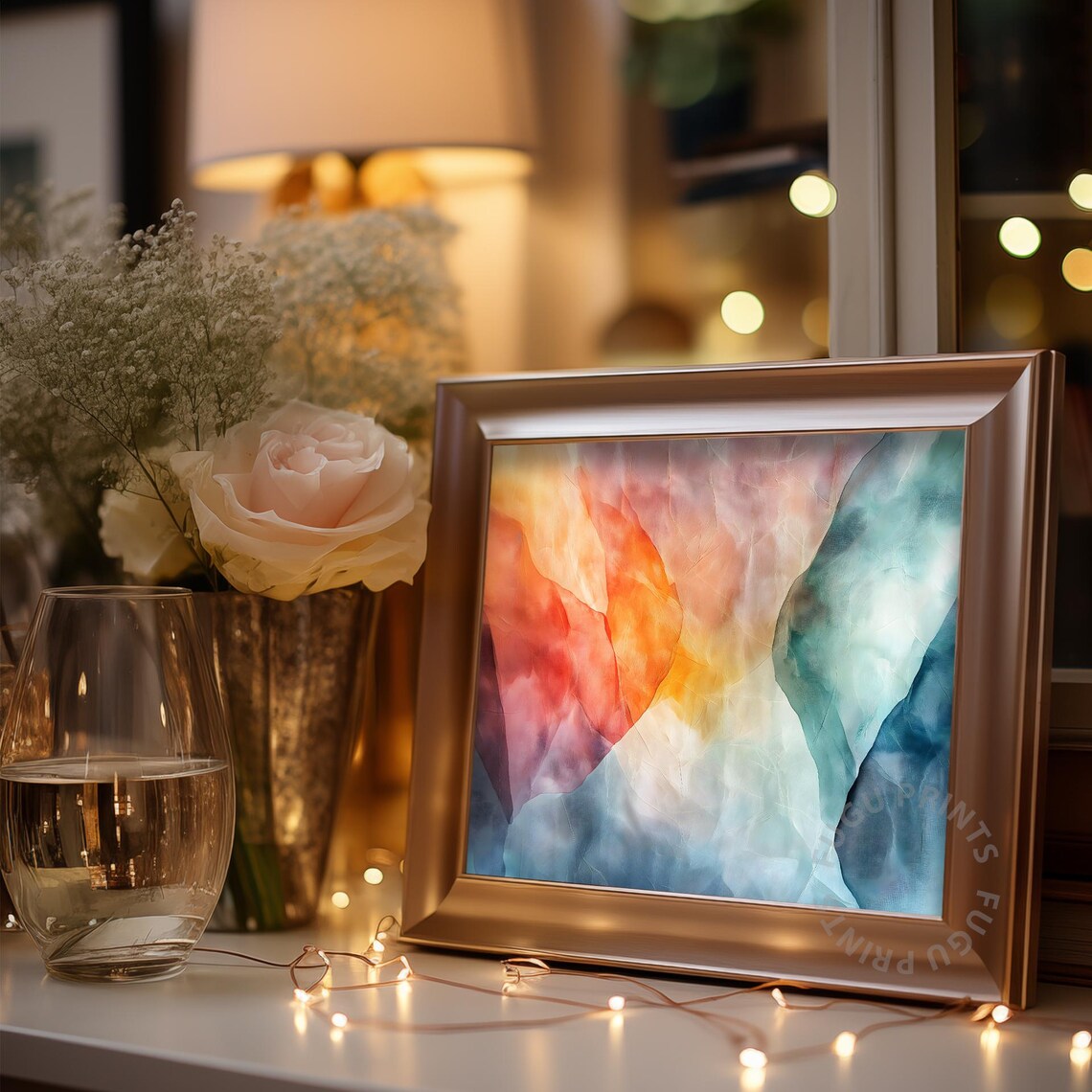 Abstract Watercolor Print, Modern Wall Art - Image 3