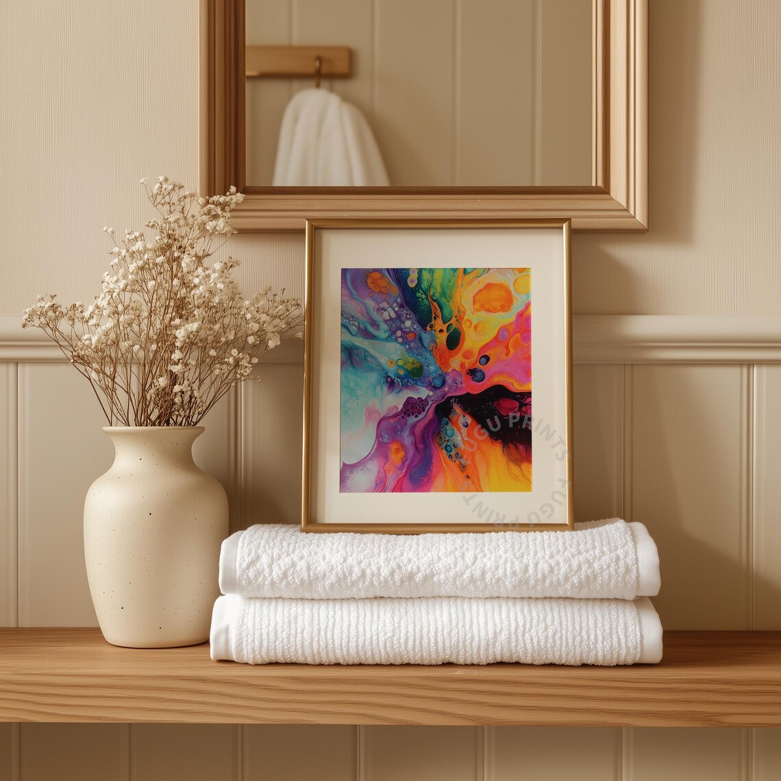 Fluid Art Colorful Abstract, Modern Home Decor - Image 3