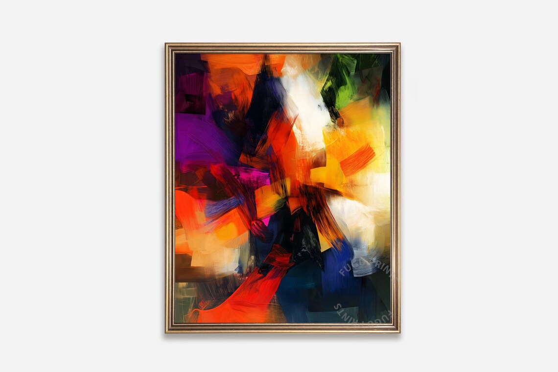 Abstract Expressionist Painting, Modern Decor