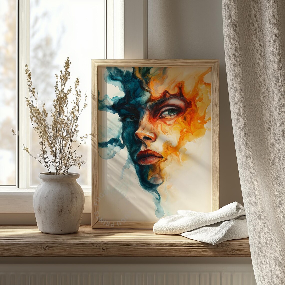 Duality Woman, Abstract Expressionism Art Print - Image 4