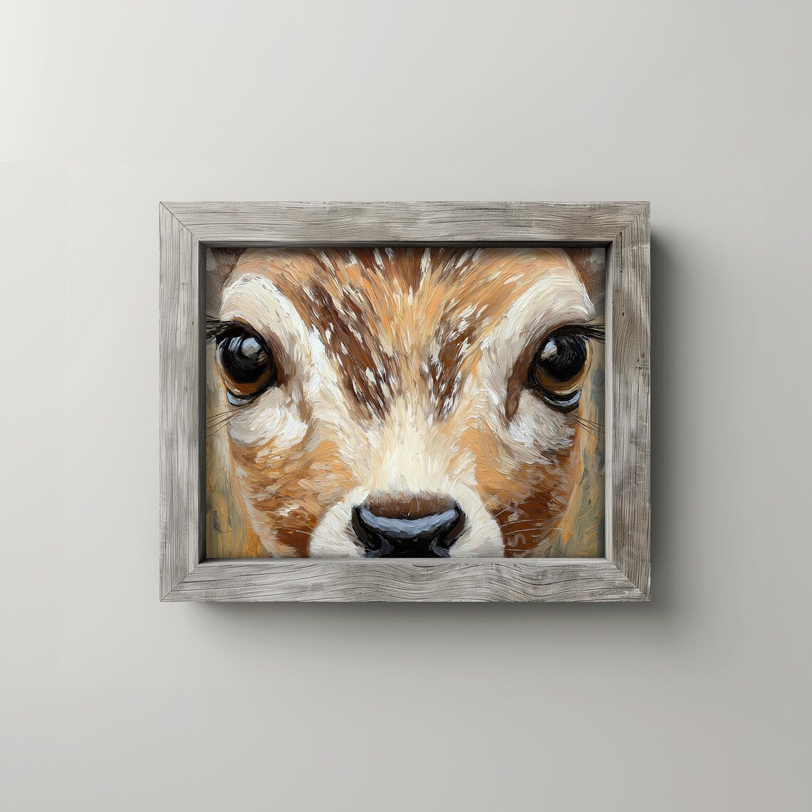 Fawn Face Impressionist Deer Nursery Decor Art Print - Image 2