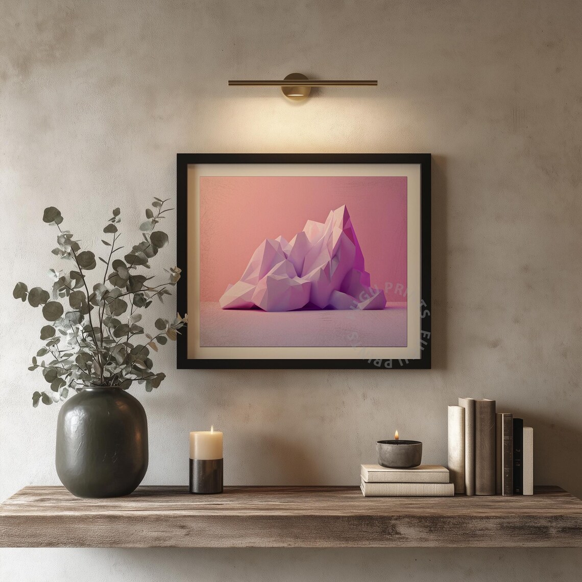 Geometric Mountain Abstract, Modern Minimalist Decor - Image 4