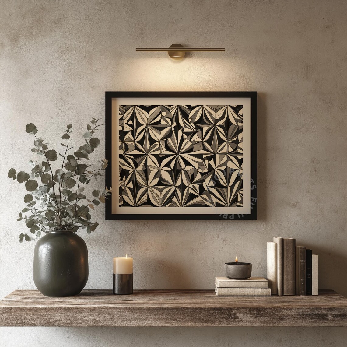 Geometric Art Abstract Floral Print, Modern Decor - Image 4