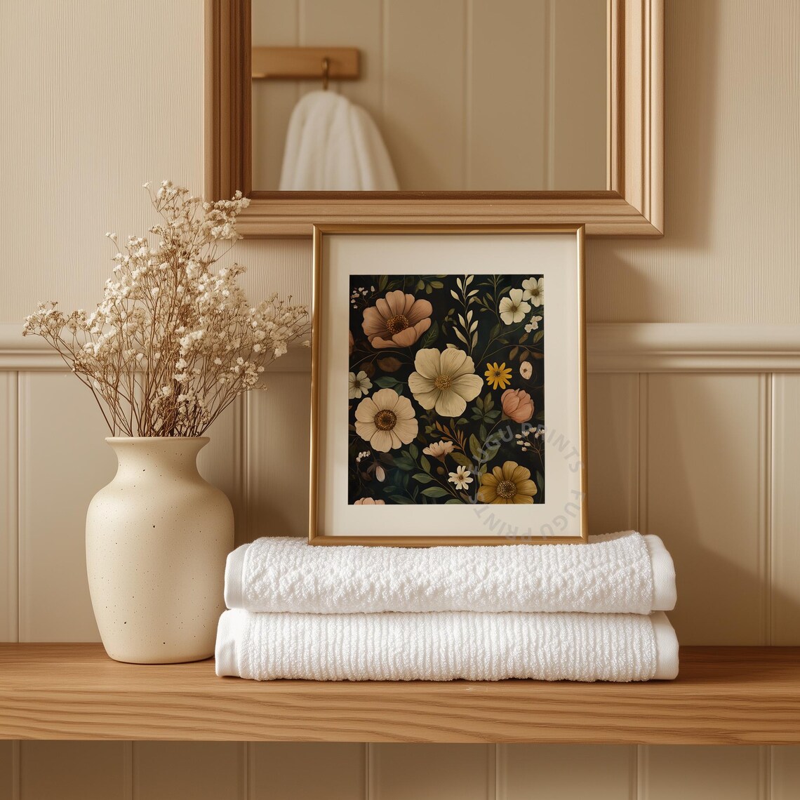 Dark Floral Print, Moody Botanical Wall Art - Image 3