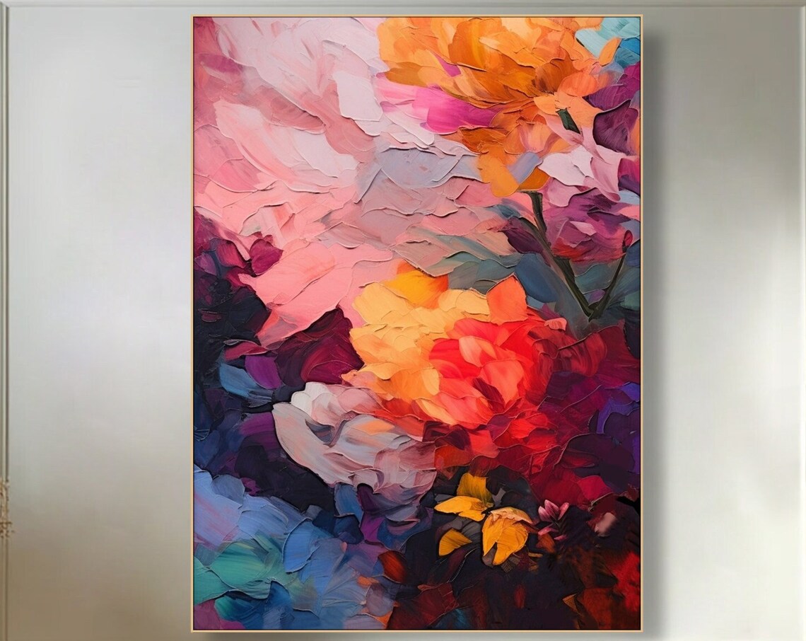 Abstract Floral Blossoms, Impressionist Art Print - Image 5