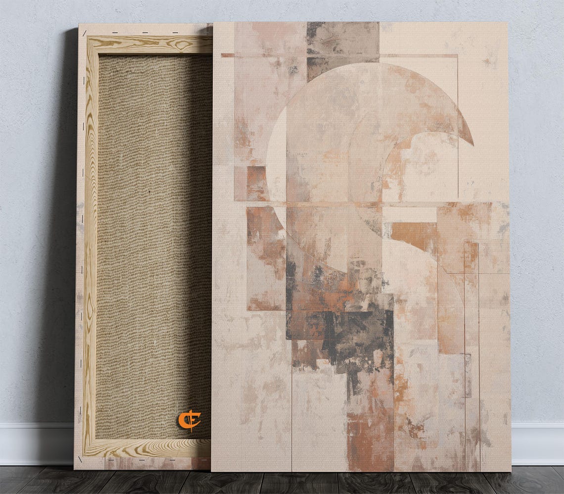 Modern Geometric Arch Abstract Earthy Neutral Minimalist Wall Art