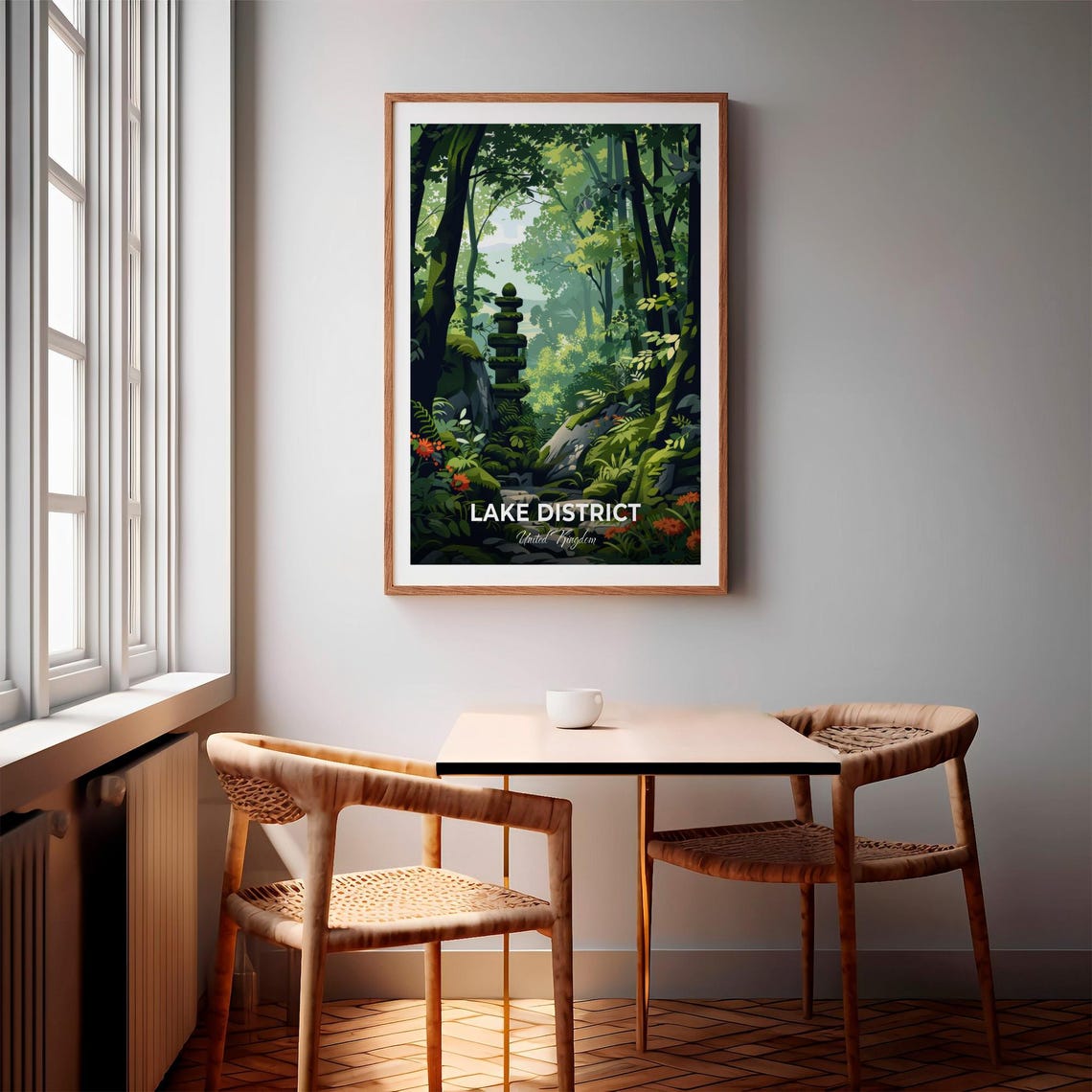 Lake District England Mossy Forest Glen Nature Travel Poster - Image 3