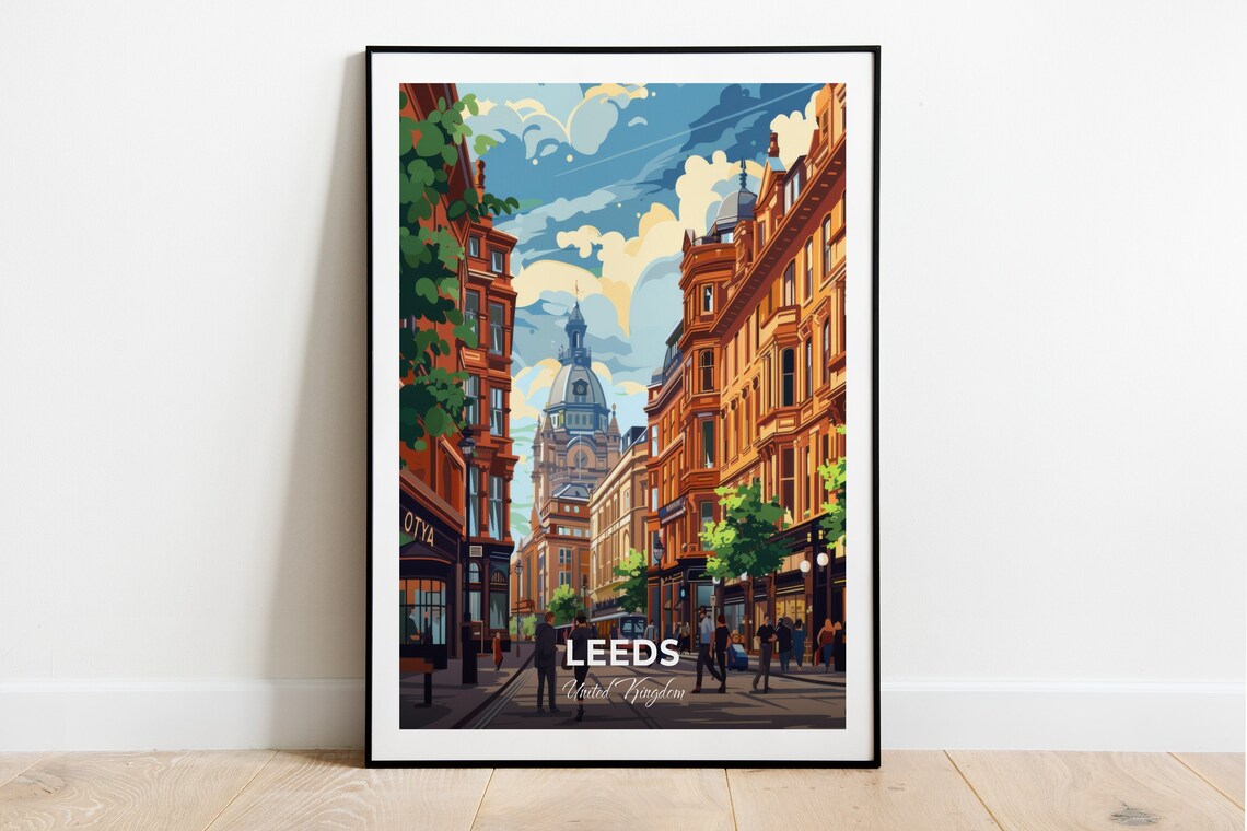 Leeds Victoria Quarter Shopping Street Domes United Kingdom Poster