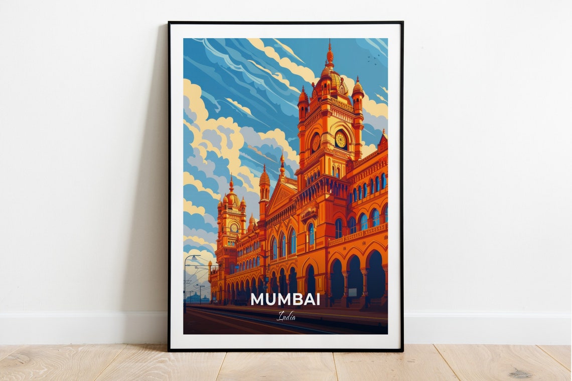 Mumbai India Chhatrapati Shivaji Terminus Grand Clock Tower Poster