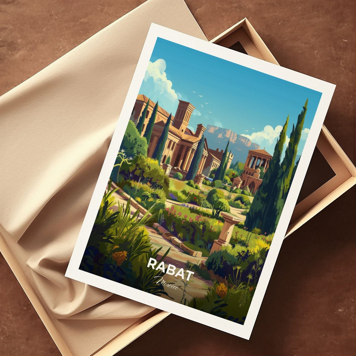 Rabat Morocco Chellah Necropolis Ancient Roman Ruins Garden Poster - Image 3