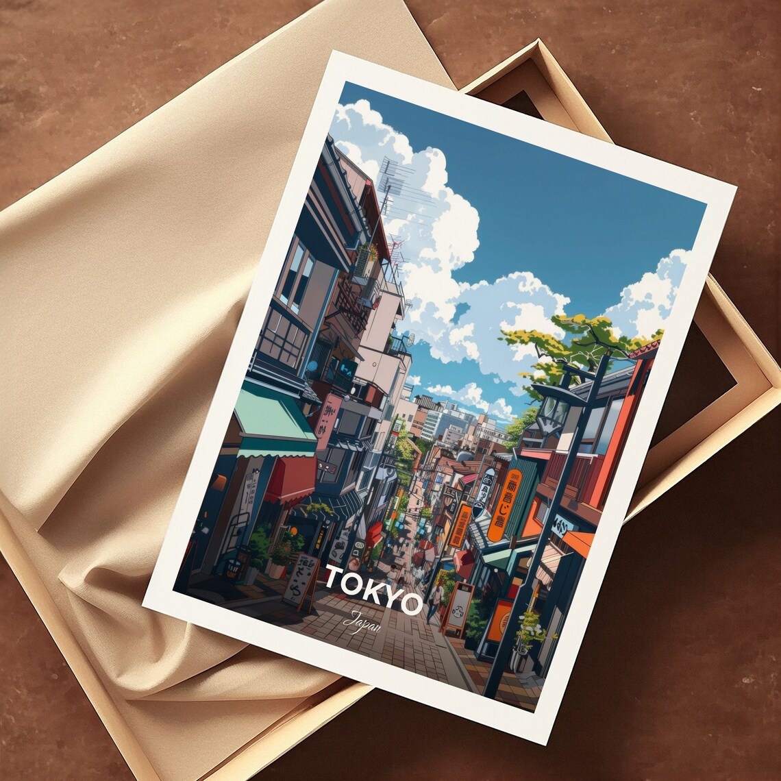 Tokyo Travel Poster Harajukus Takeshita Street City Print Cityscape Artwork Birthday Wedding Gift Wall Art Location Print - Image 3
