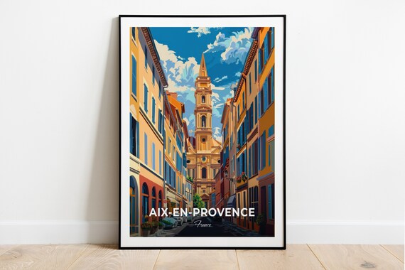 Aix-en-Provence Cathedral Saint-Sauveur Ochre Street France Poster