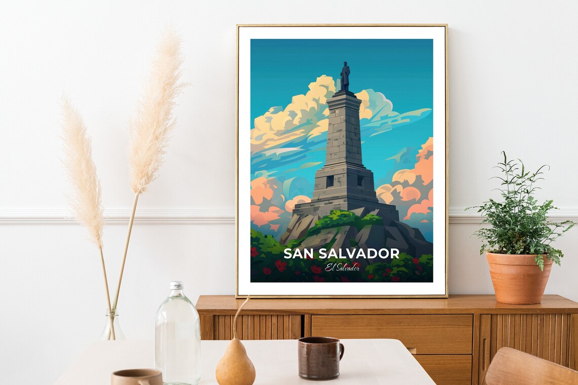 San Salvador Monument to the Revolution Tower Statue Travel Poster - Image 2