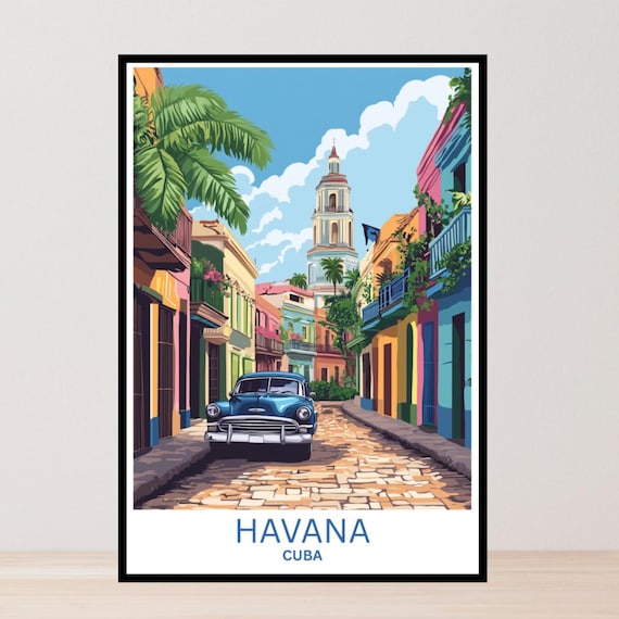 Havana Travel Poster Art Gifts Home Decor Wall Prints Framed City